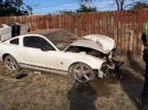 Teenage driver crashes white Ford Mustang on South Bryant Teenage driver crashes white Ford Mustang on South Bryant