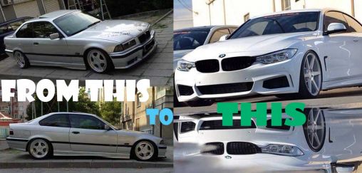 BMW E36 & E46 transformation into 4 series F32 or F82 M4