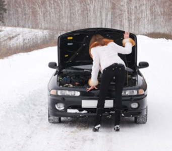 car engine fails in winter, have extra clothing or freeze