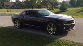 2011 Chevrolet Camaro 2SS black with white racing stripes For Sale (1)