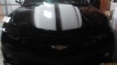 2011 Chevrolet Camaro 2SS black with white racing stripes For Sale (2)