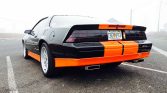 1990 Chevrolet Camaro Z28 black whugger orange stripes For Sale (5)