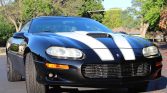 Black w white stripes 2001 Chevrolet Camaro SS For Sale (1)