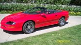 Red 1994 Chevrolet Camaro Z28 LT1 convertible For Sale (1)