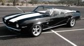 Black 1969 Chevrolet Camaro SS Convertible Restomod For Sale (1)