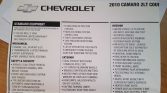5th gen 2010 Chevrolet Camaro 2LT V6 low miles For Sale 2 (3)
