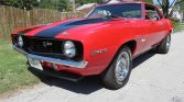 1st gen classic red 1969 Chevrolet Camaro V8 For Sale (1)