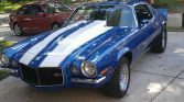 2nd gen blue 1970 Split Bumper Chevrolet Camaro Z28 For Sale