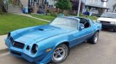 2nd gen blue 1979 Chevrolet Camaro Z28 manual For Sale