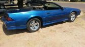 3rd gen blue 1991 Chevrolet Camaro RS convertible For Sale