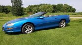 Blue 1999 Chevrolet Camaro V6 automatic convertible For Sale