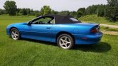 Blue 1999 Chevrolet Camaro V6 automatic convertible For Sale