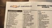 6th gen 2018 Chevrolet Camaro 1LT V6 automatic For Sale