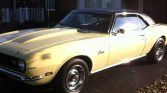 1st gen yellow 1968 Chevrolet Camaro V8 automatic For Sale