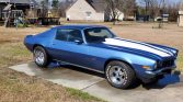 2nd gen blue 1972 Chevrolet Camaro Z28 clone auto For Sale