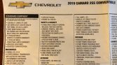 6th gen 2019 Chevrolet Camaro 2SS convertible V8 For Sale