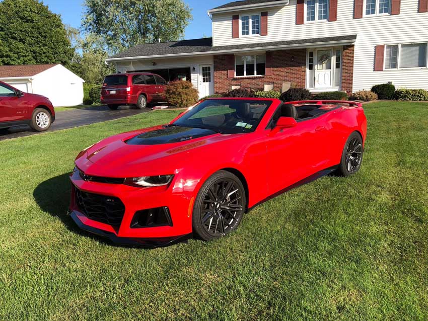 6th gen red 2017 Chevrolet Camaro ZL1 convertible For Sale