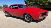 1st gen red 1969 Chevrolet Camaro Twin Turbo LS For Sale