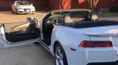 5th gen white 2014 Chevrolet Camaro convertible manual For Sale