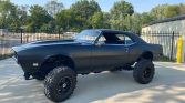 1st gen black 1968 Chevrolet Camaro on 77 Blazer frame For Sale